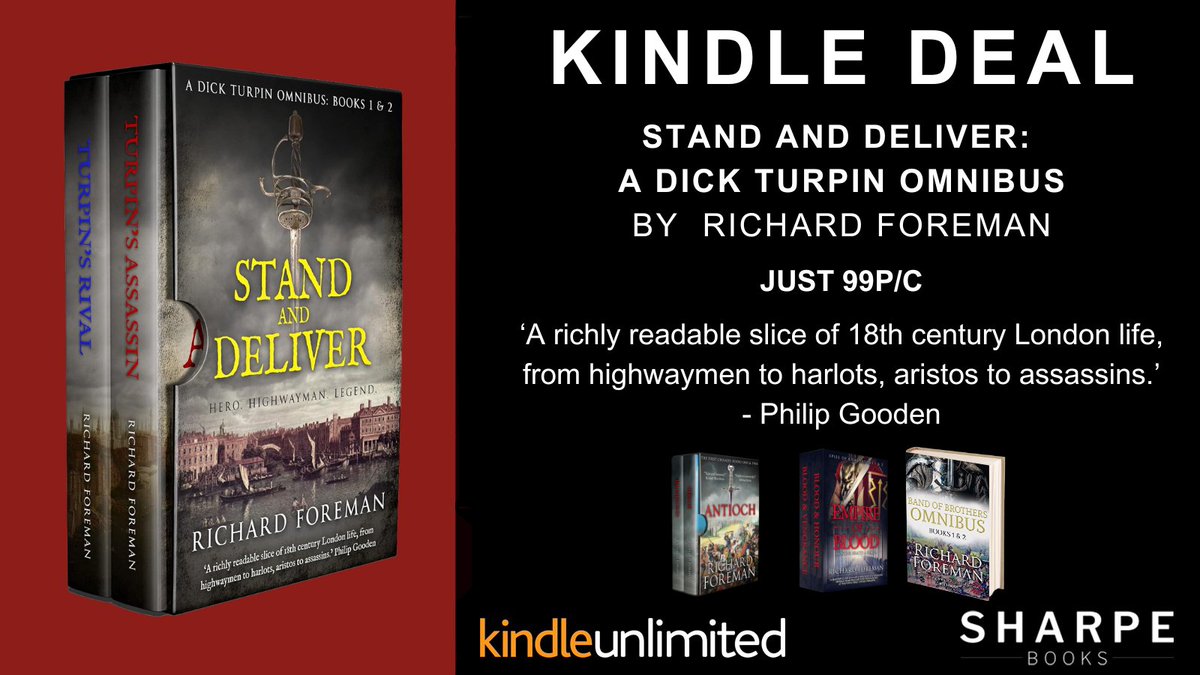 #KindleDeals #99c
Stand and Deliver,
by @rforemanauthor

'A richly readable slice of 18th century London life.'
amazon.com/dp/B09QQRM94B/

#historicalfiction #dickturpin #18thcentury