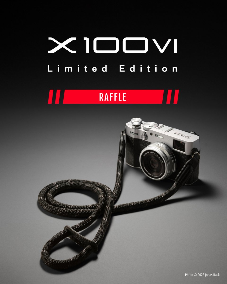 📷WIN AN OPPORTUNITY TO PURCHASE A FUJIFILM X100VI Limited Edition Digital Camera!📷

Enter Here: bit.ly/3Q9OSAx

🚨Hurry, entries close on Sunday (4/21 at 11:59pm EDT)🚨

NO PURCHASE NECESSARY to enter. US residents, 18+ only; limitations on entry apply.