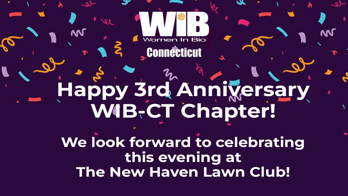 It’s #WIBCT’s 3rd-anniversary celebration tonight at @NHLawnClub! 🎉#Thankyou to all members who made #WIBCT the organization we are today. We look forward to creating new memories while enjoying appetizers, drinks & #networking! Here’s to another year of connecting #WomenInSTEM.