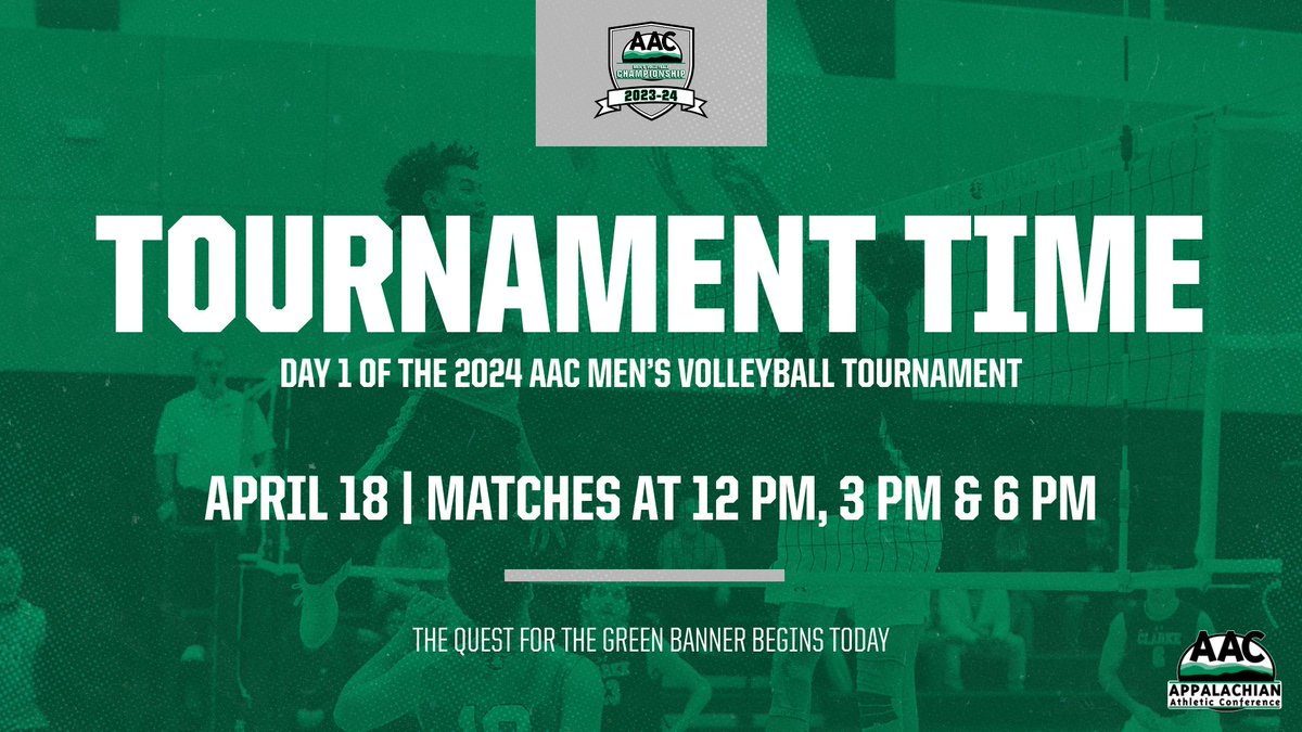 🏐TOURNEY TIME🏐

The #AACMVB begins today with 3 matches

@WebberAthletics 🆚 @TMUBears -12 pm
@LifeUAthletics 🆚 @WarnerRoyal - 3 pm
@SAUKnights 🆚 @BluefieldRams - 6 pm

📍 Kingsport, TN
📹 bit.ly/AACWatch
📈 bit.ly/49BAGao
🎟️ bit.ly/AAC-Tix

#NAIAMVB