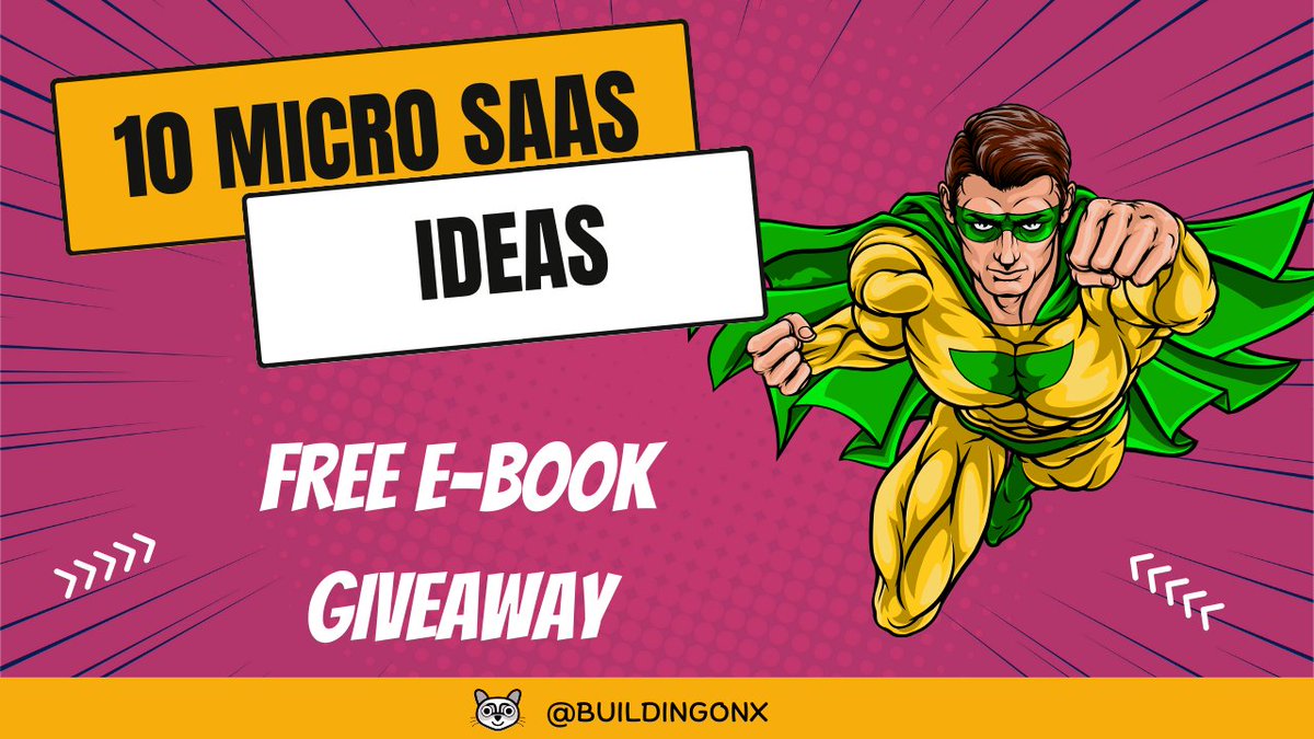 🚨 Free giveaway to all fellow builders🛠️

We have always been inspired by #buildinpublic &amp; thought of paying forward to the community in our own way. 

So we have 10 hand-picked, highly curated SaaS ideas that have immense potential &amp; are easy to build.

Retweet &amp; drop a "👋🏻" to