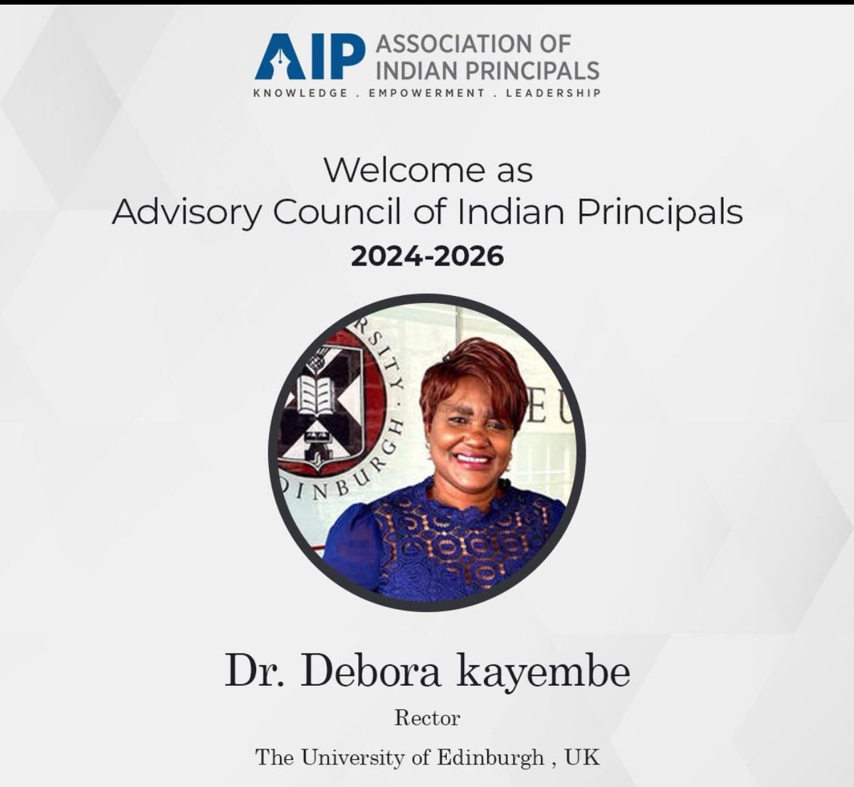 I am pleased to announce that I have accepted to join the Association of Indian Principals as an Advisory Council member from 2024-2026. I am looking forward to working with the association and other colleagues. #Thankyou. #indian @DeboraK_RDC @FullOptionscio