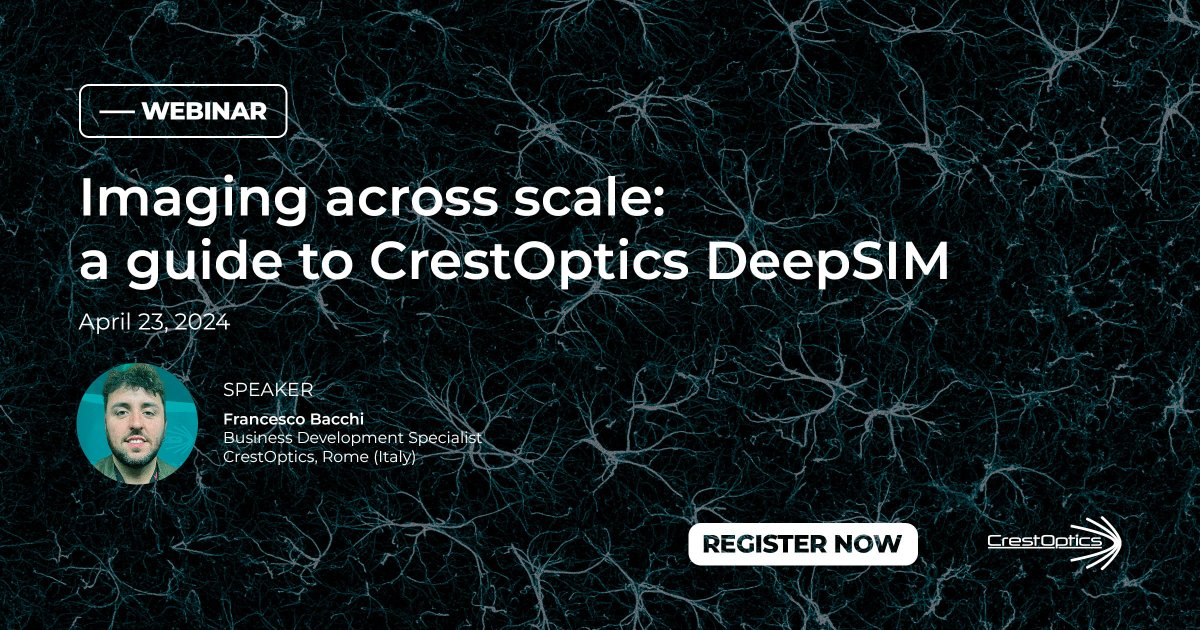 Don't miss our webinar with our speaker Francesco Bacchi exploring #SIM's benefits for researchers studying specimens across scales. Register now for an engaging Across Scale #Imaging Journey. Subtitles in multiple languages available. Live Q&A session. crestoptics.com/imaging-across…