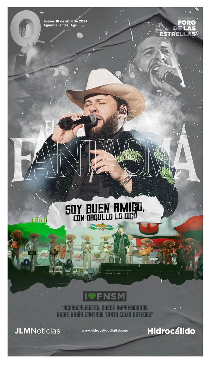 #FNSM2024 | “Aguascalientes, quedé impresionado, nadie había cantado tanto como ustedes “: El Fantasma.

#JLMNoticias #Aguascalientes #Ags #ForodelasEstrellas #ElFantasma #FNSM #FeriaNacionaldeSanMarcos