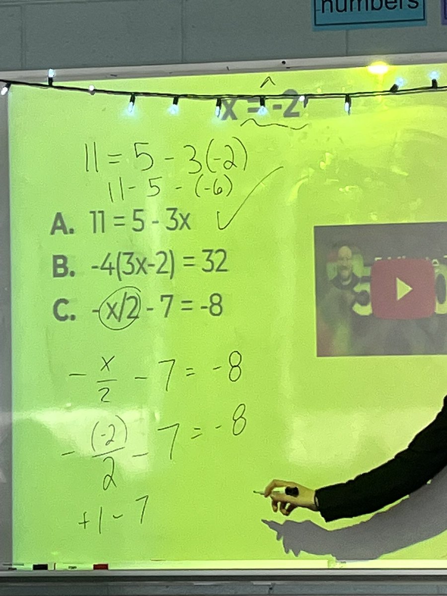Addressing common misconceptions with integers during an algebra warmup in @k8__walsh ‘s class today. 2 truths and a lie!