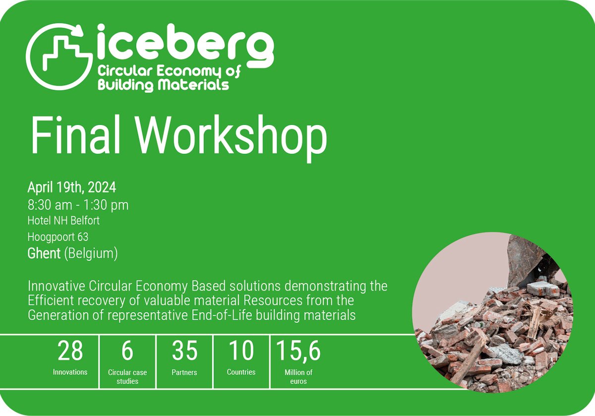 Just one day to go until @Iceberg_EU final workshop! As the project is approaching its end after 4 years, we will focus on its achievements, software, recycling technologies, new products and regulation recommendations ➡️ iceberg-project.eu/iceberg-to-hol… #GrowWithRINA