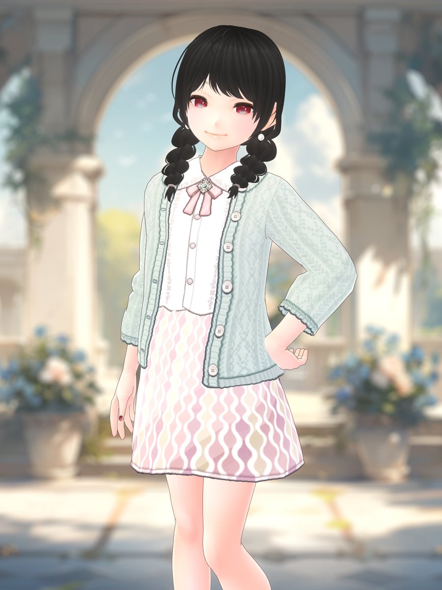 _yakumomomo's tweet photo. 春の装い✨
#saintc #七百屋 #VRoid #VRoidファッション https://t.co/3ZECwhgGDd