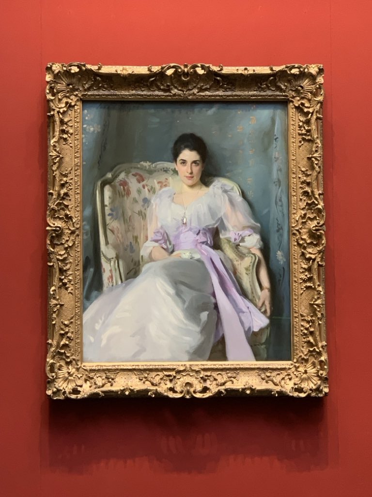 Really lovely of Lady Agnew to come down from Scotland so I could see her on this trip. #SargentandFashion @tate @NatGalleriesSco (from which this image comes)