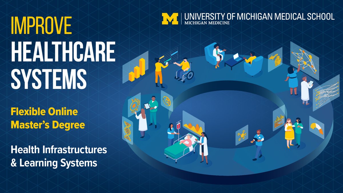 There’s still time to apply by June 1 to the @umichDLHS #HILSOnline #MastersDegree program. Learn the skills needed to improve health and healthcare at scale. Part- or full-time options. Register for Thursday, April 25 4-5 pm EDT virtual info session now: michmed.org/hils-on-tw