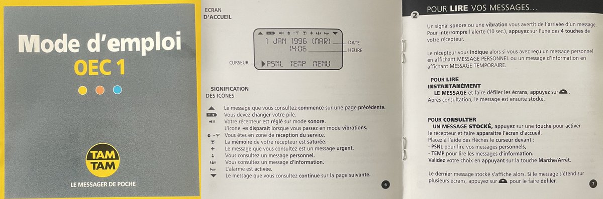 #TamTam par @SFR & autres pagers Tatoo et Kobby, qui s'en souvient ? Le téléphone portable avec la baisse des prix les a ringardisés. Puis le SMS s'est développé et les messageries de type WhatsApp ont fait un boom. @damiendouani @pbeyssac @FBrahimi @PierreCol @ygourven @fadouce