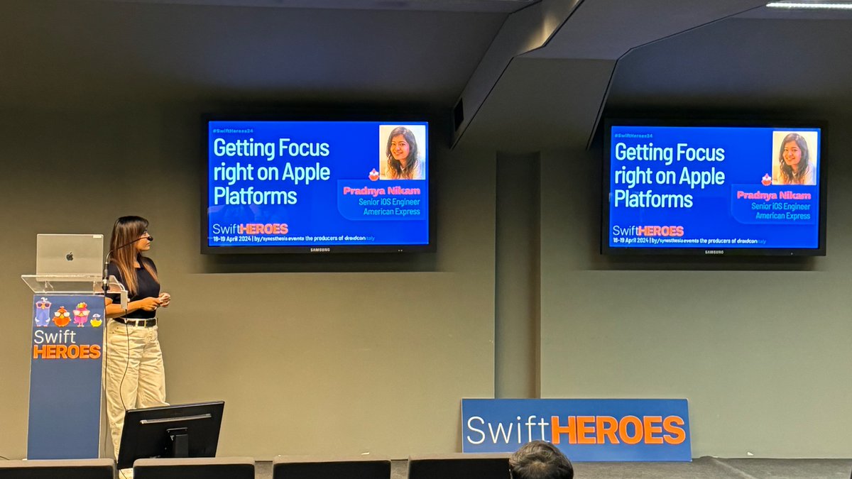 Restart after lunch break with <a href="/pradnya_nikam/">Pradnya Nikam</a> 
"Getting Focus right on Apple Platforms"🍏