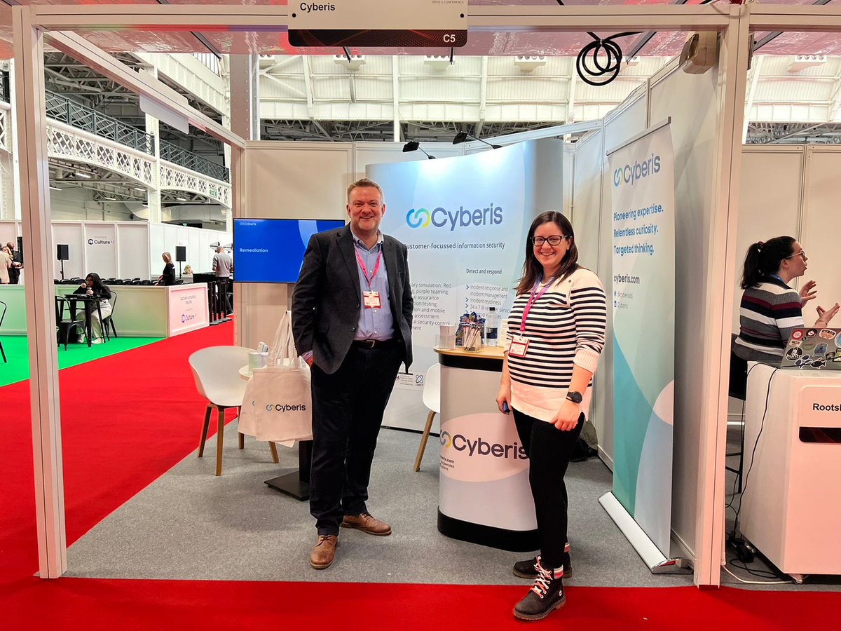 The Cyberis team at @UKCyberWeek ⭐

You can find us at stand C5. Thanks to everyone who's chatted to us so far!