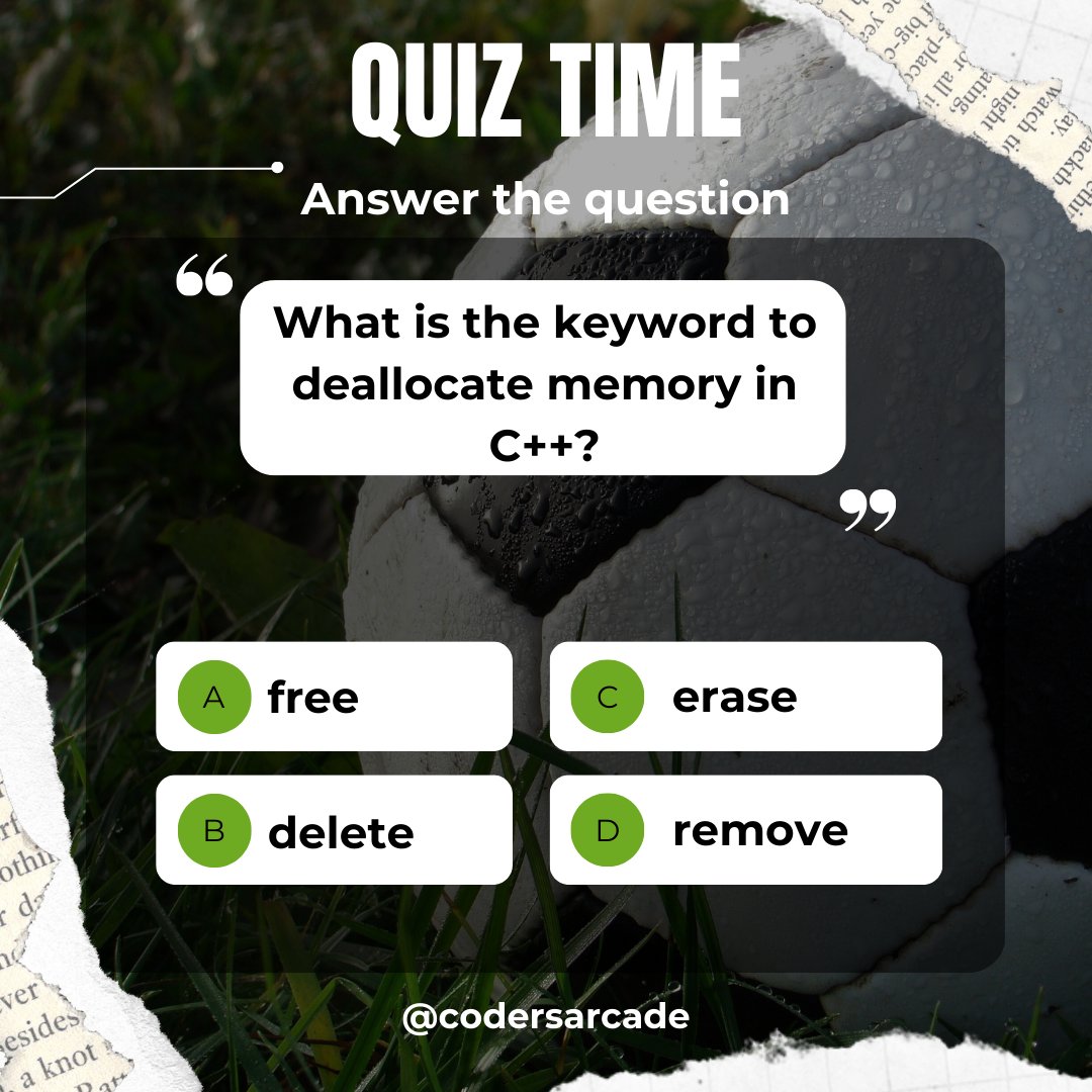 CodersArcade's tweet image. Do you know the answer ? #codersarcade #dma #coding