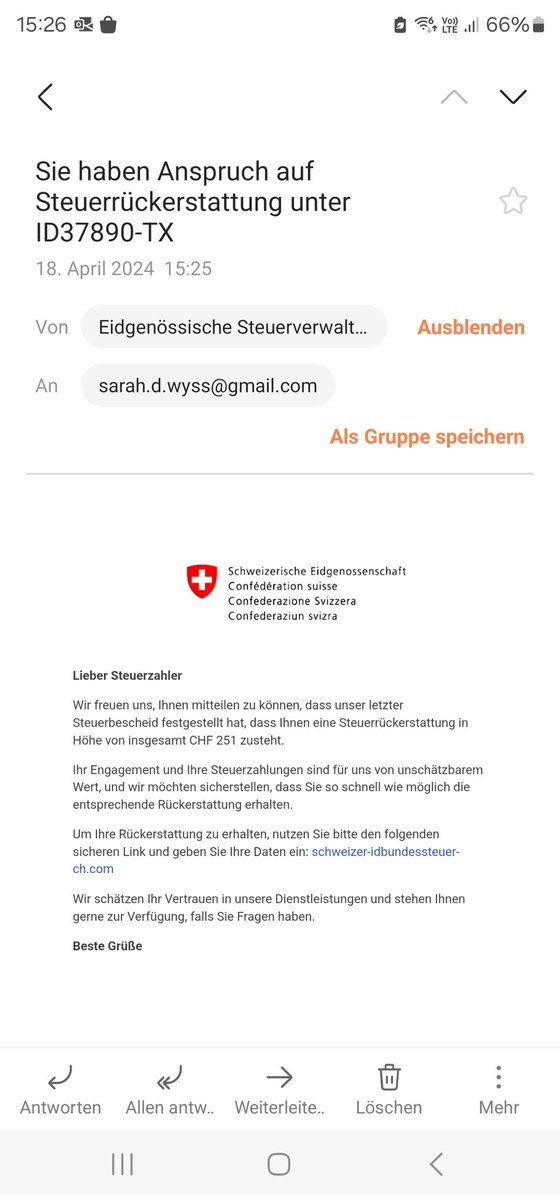 Ist heute der 1. April oder Weihnachten? Nichts von beidem. Achtung liebe Leute : SPAM , nicht öffnen ! @ParlCH