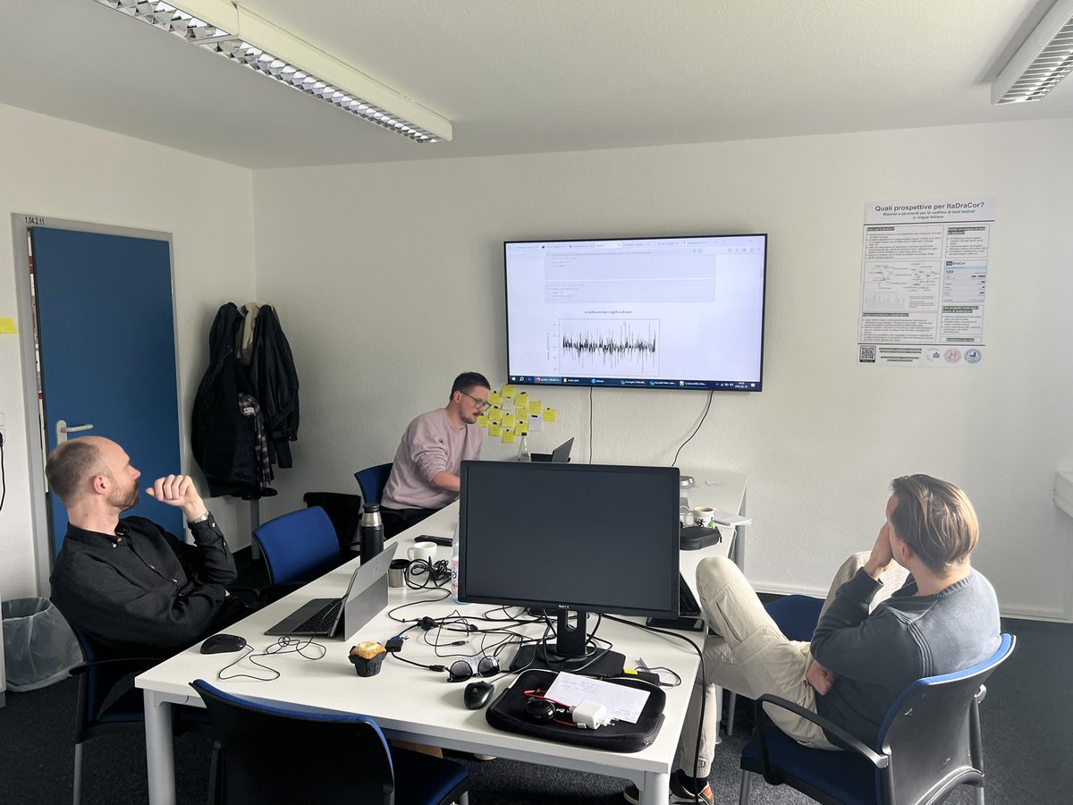 DH_Potsdam @dh_potsdam@hcommons.social (@dh_potsdam) on Twitter photo Discussing the uses and limitations of sentiment analysis for operationalizing plot in drama with <a href="/BotondSzemes/">Botond Szemes</a>, @LucaGiovannini_ , Lucas van der Deijl, <a href="/danya_sko/">Daniil Skorinkin @skorinkin@hcommons.social</a> 🎭📉📈
#DigitalHumanities #DraCor #Narratology Discussing the uses and limitations of sentiment analysis for operationalizing plot in drama with <a href="/BotondSzemes/">Botond Szemes</a>, @LucaGiovannini_ , Lucas van der Deijl, <a href="/danya_sko/">Daniil Skorinkin @skorinkin@hcommons.social</a> 🎭📉📈
#DigitalHumanities #DraCor #Narratology