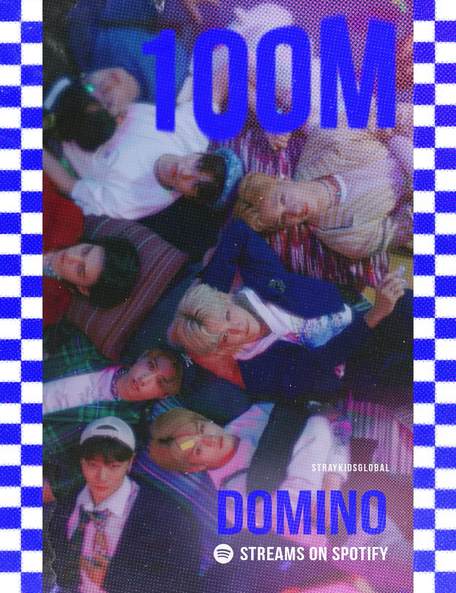 EY DOMINO 🍕 'DOMINO' by #StrayKids has now surpassed 100,000,000 (100 MILLION) streams on Spotify, their 11th song to do so! 🎉 Congratulations, @Stray_Kids! KNOCKED DOWN 100M DOMINO #DOMINO_100MOnSpotify