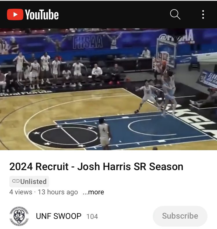 Excited to welcome the next member of @OspreyMBB 2024 recruiting class - 6’8 Forward @Joshharris2024. From Pembroke Pines Charter (FL). Named the 6A Florida State POY. Capped off the year with a FSHAA 6A State Championship 🏆and averaged 19.7ppg 9.1rpg m.youtube.com/watch?v=m3BNtU…