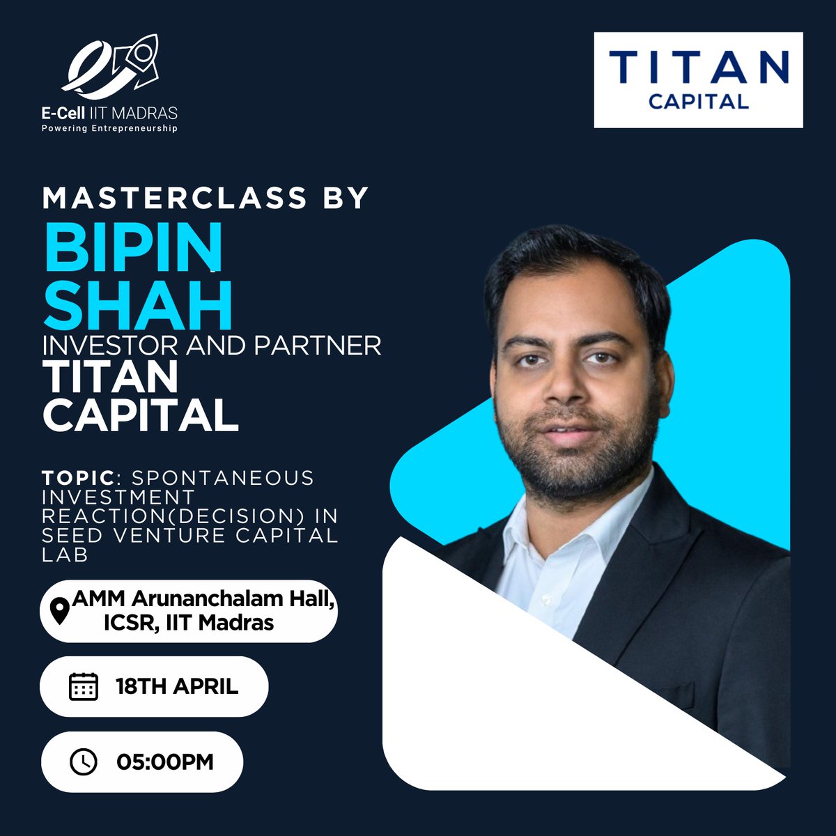 RISHABHJAM69005's tweet photo. Thankful to get valuable knowledge by Bipin Shah (IIT Bombay), Remarkable Seed Investor  invested in Mama Earth, Ola, and tonnes of amazing Startups
#Entrepreneurship 
#startup https://t.co/56CazqoPvH
