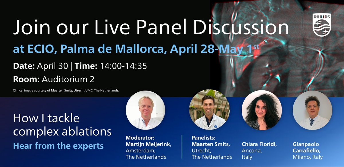 How do experts tackle complex ablations in #InterventionalOncology? Find out at #ECIO2024! This powerhouse panel will be discussing: * HepACAGA trial to reduce recurrence. * Combo therapy with #ablation and TACE. and more! @ECIOcongress @cirsesociety @PhilipsHealth