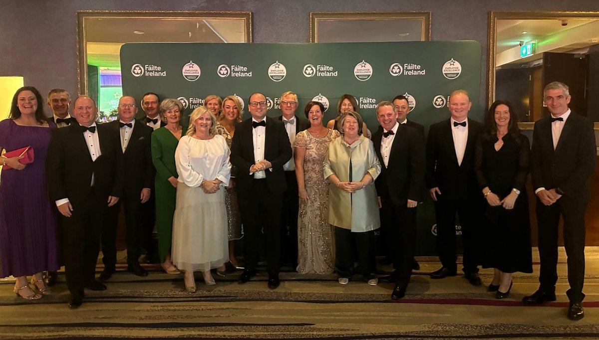 Congratulations to all of the amazing hotels recognised at last night's @Failte_Ireland Employer Excellence Awards in the @LyrathEstate - celebrating excellent employers and great workplaces across Irish tourism 👏