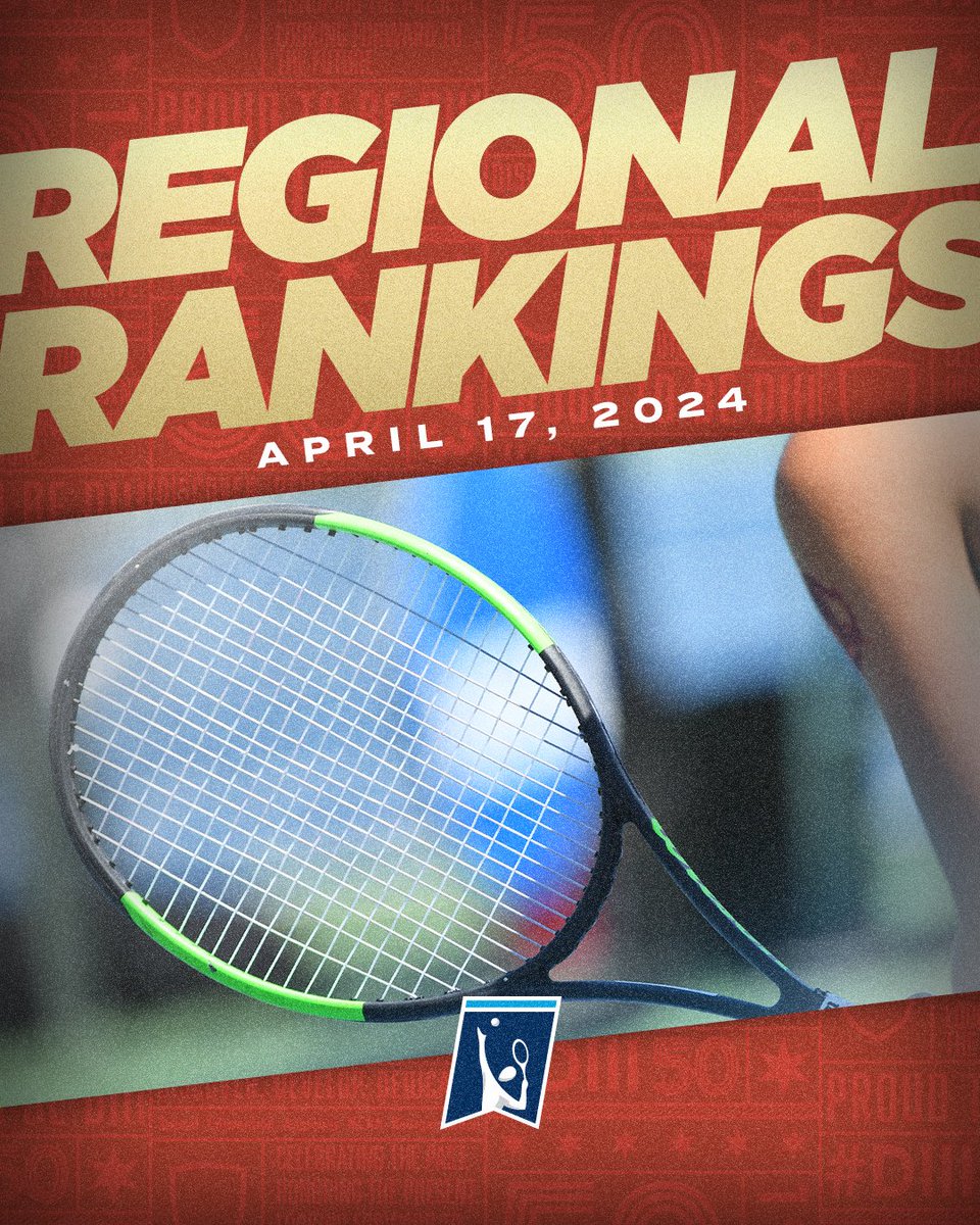 Regional Rankings 🎾 Women's #D3tennis This first ranking is listed in alphabetical order. 🔗 on.ncaa.com/D3WTrank #WhyD3