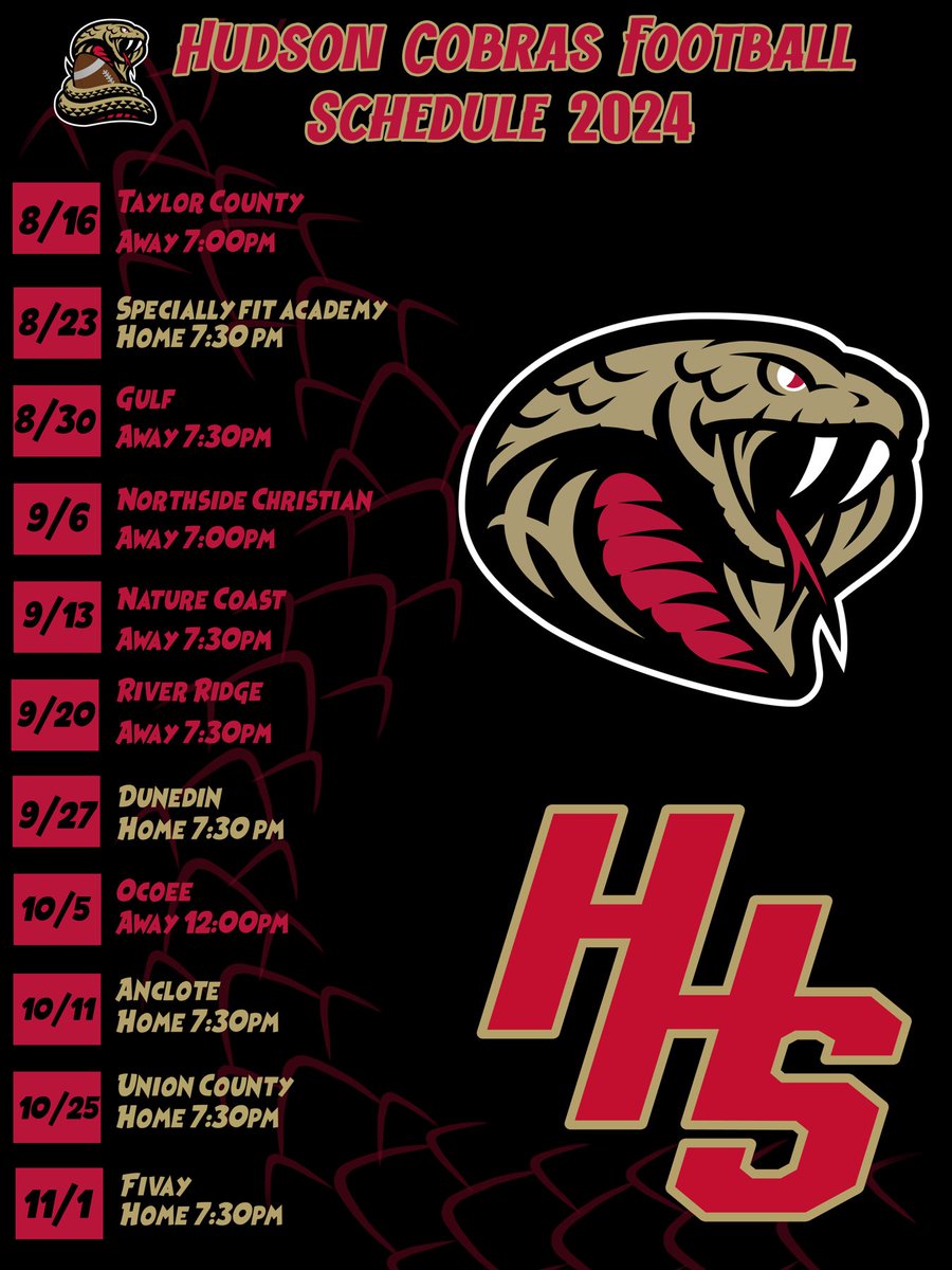 Here is our 2024 schedule.
