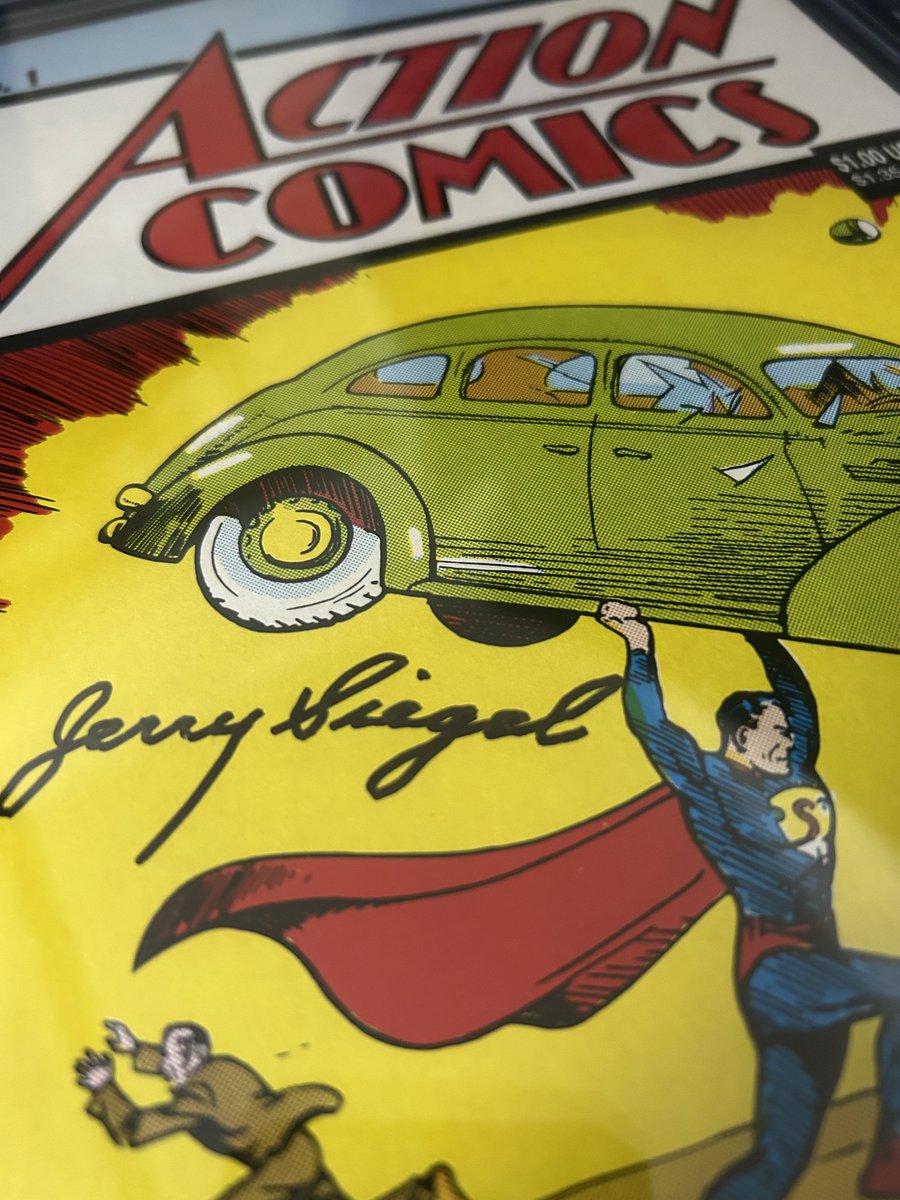 On April 18, 1938, Superman burst onto the scene in Action Comics #1 (Dated June 1938, in the cover)! Created by Jerry Siegel & Joe Shuster, Superman revolutionized comics and inspired generations worldwide! My Copy of Action Comics #1 Facsimile Edition (1993) Signed by the