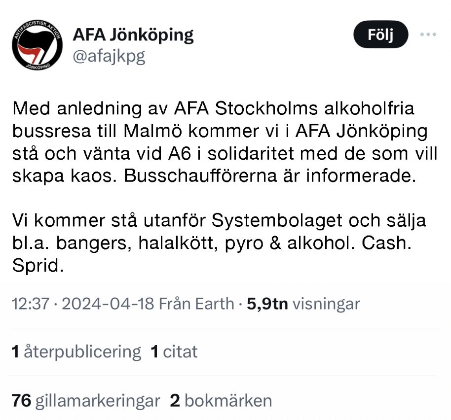 AFA Jönköping är inte imponerade av AFA Stockholms bussregler