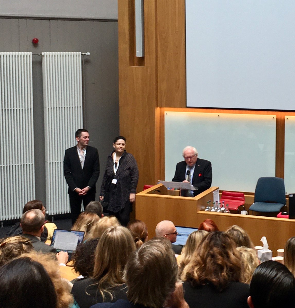 Prof. Laurence Gormley announces the two ex aequo winners of the first prize of the ELFA Award 2023, Mariza Avgeri and Moritz Schramm, and of the proxime accessit Aurélie Villanueva. Congratulations! The future of research in European law is in good hands. #ELFAEdinburgh2024