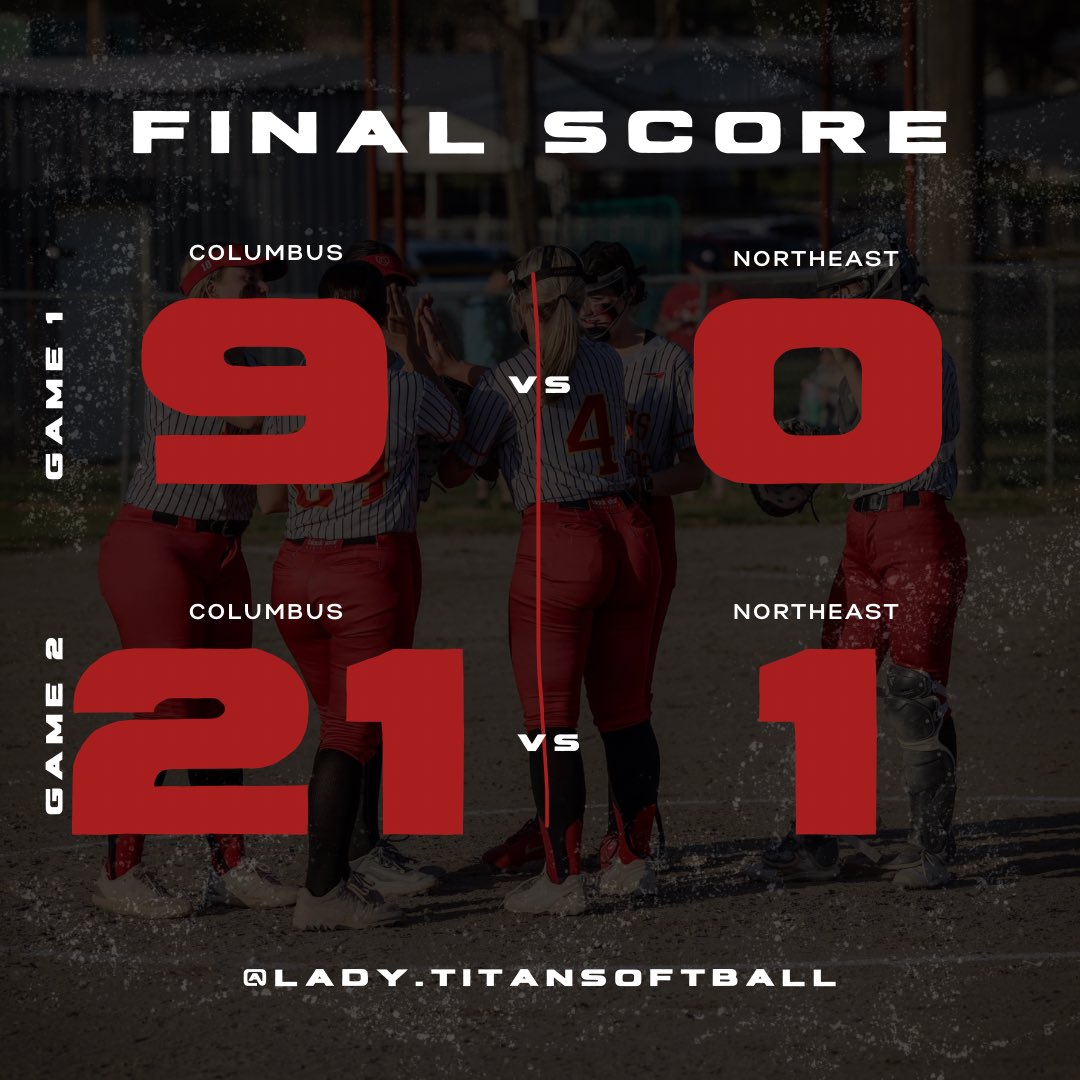 Columbus Titan Softball (@cuhssoftball) on Twitter photo A good night for the Lady Titans! We had 5 home runs on the night in our sweep against Northeast.<a href="/graci_major/">Graci Major</a> with 2 bombs and 19 K’s in 7 innings. <a href="/ToreyTedlock/">Torey Tedlock</a> with a grand slam and cycle, <a href="/Katie_simpson24/">Kaitlyn Simpson 2024</a> with a home run and cycle, <a href="/kt_lopp/">Kaitlynn Lopp</a> with a home run! A good night for the Lady Titans! We had 5 home runs on the night in our sweep against Northeast.<a href="/graci_major/">Graci Major</a> with 2 bombs and 19 K’s in 7 innings. <a href="/ToreyTedlock/">Torey Tedlock</a> with a grand slam and cycle, <a href="/Katie_simpson24/">Kaitlyn Simpson 2024</a> with a home run and cycle, <a href="/kt_lopp/">Kaitlynn Lopp</a> with a home run!