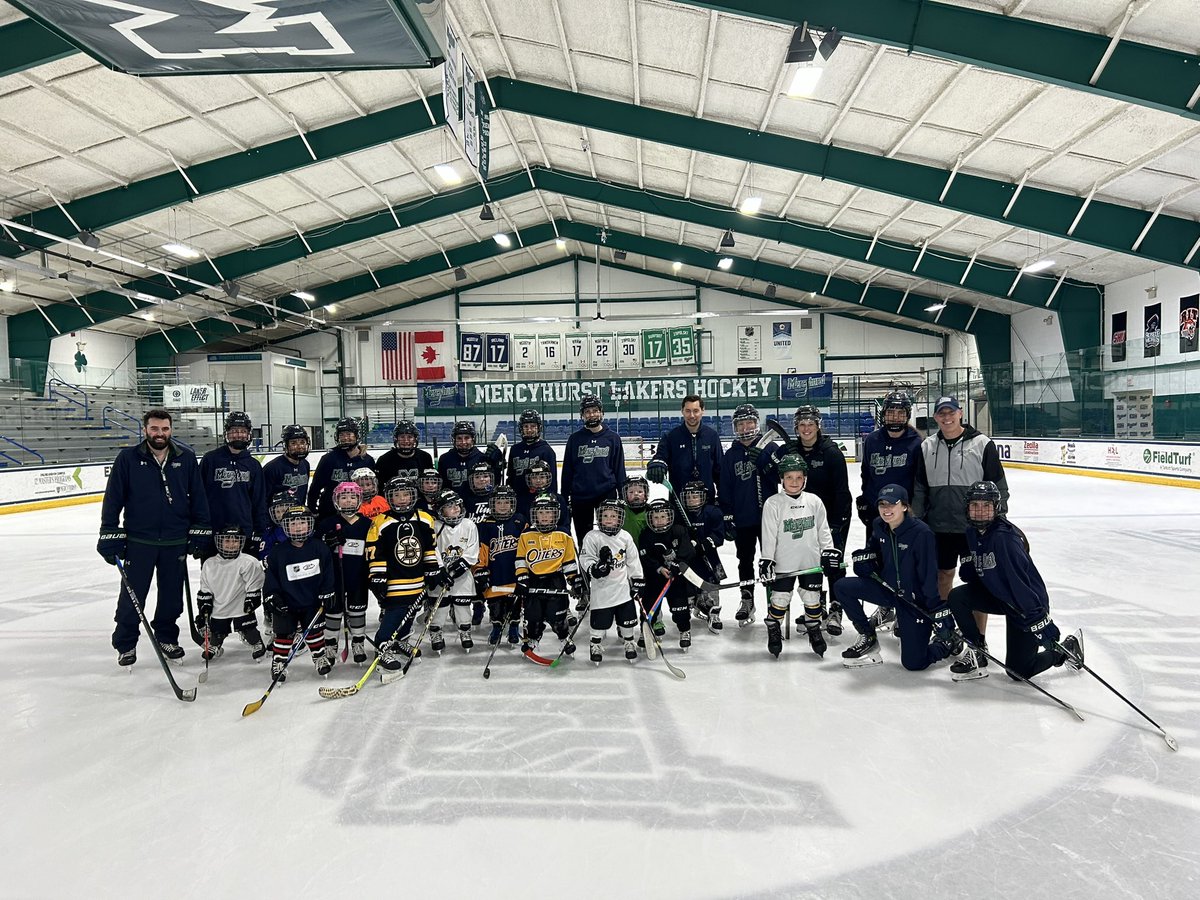The <a href="/HurstWHockey/">Mercyhurst Women’s Hockey</a> team hosted the 8u Lake Monsters as part of the Mercyhurst Jr. Lakers - Lake Erie Sports Alliance partnership for growing youth hockey in the Erie community.