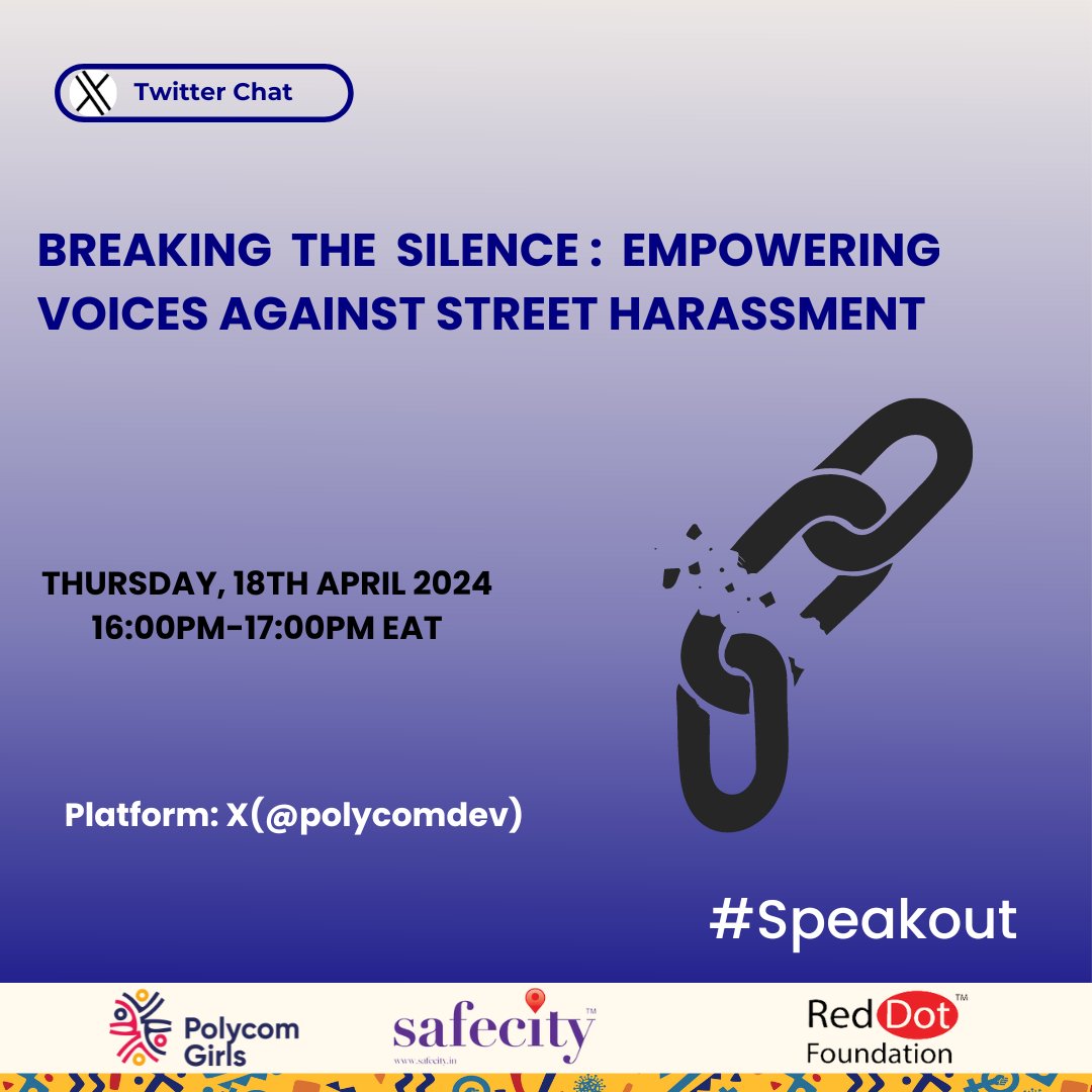 Join for to this amazing discussion on Empowering Voices Against Street Harassment. 
#AntiSHweek2024
#Polycomspeaks
#Speakout