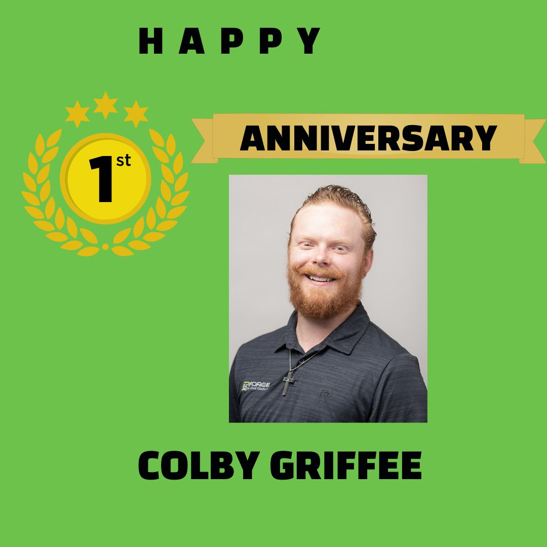 ForgeBuildingC1's tweet photo. Forging ahead and sending our best wishes to Colby Griffee, Project Engineer at Forge, as he marks his first year anniversary with the company. Today, our team extends their gratitude and joins in the celebration.β
β
#forgeahead #teamforge https://t.co/IRFIAMUDHU