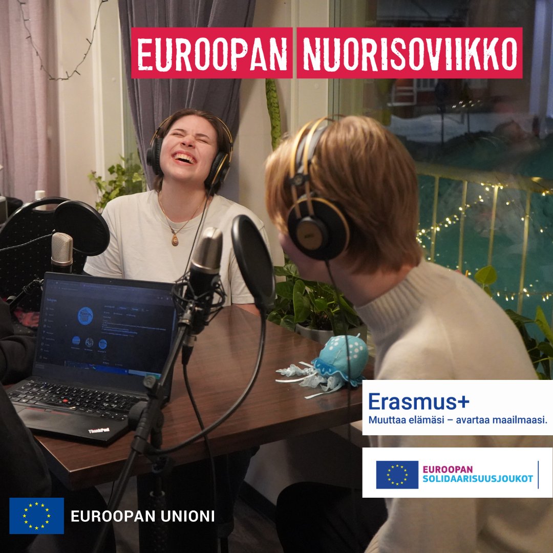 #EuroopanSolidaarisuusjoukot solidaarisuushankkeessa tuotettu podcast johdatti Antonin, 16 vuotta, ja Rebekan, 17 vuotta, keskustelun maailmaan. Nyt näkemystä löytyy suomalaisen keskustelukulttuurin kehittämisestä. Lue tästä, minkälaista: 🔗tinyurl.com/4p8ab9nm #EUYouthWeek
