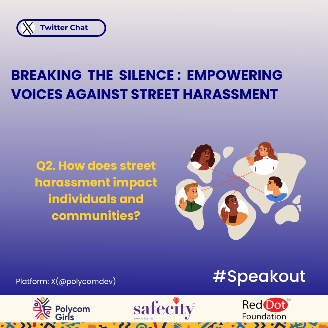 polycomdev's tweet photo. Q2. How does street harassment impact individuals and communities?
#Speakout #StopStreetHarassment #Polycomspeaks #Gpende #AntiSHWeek2024 #BreakTheSilence https://t.co/sWShDsQrbw