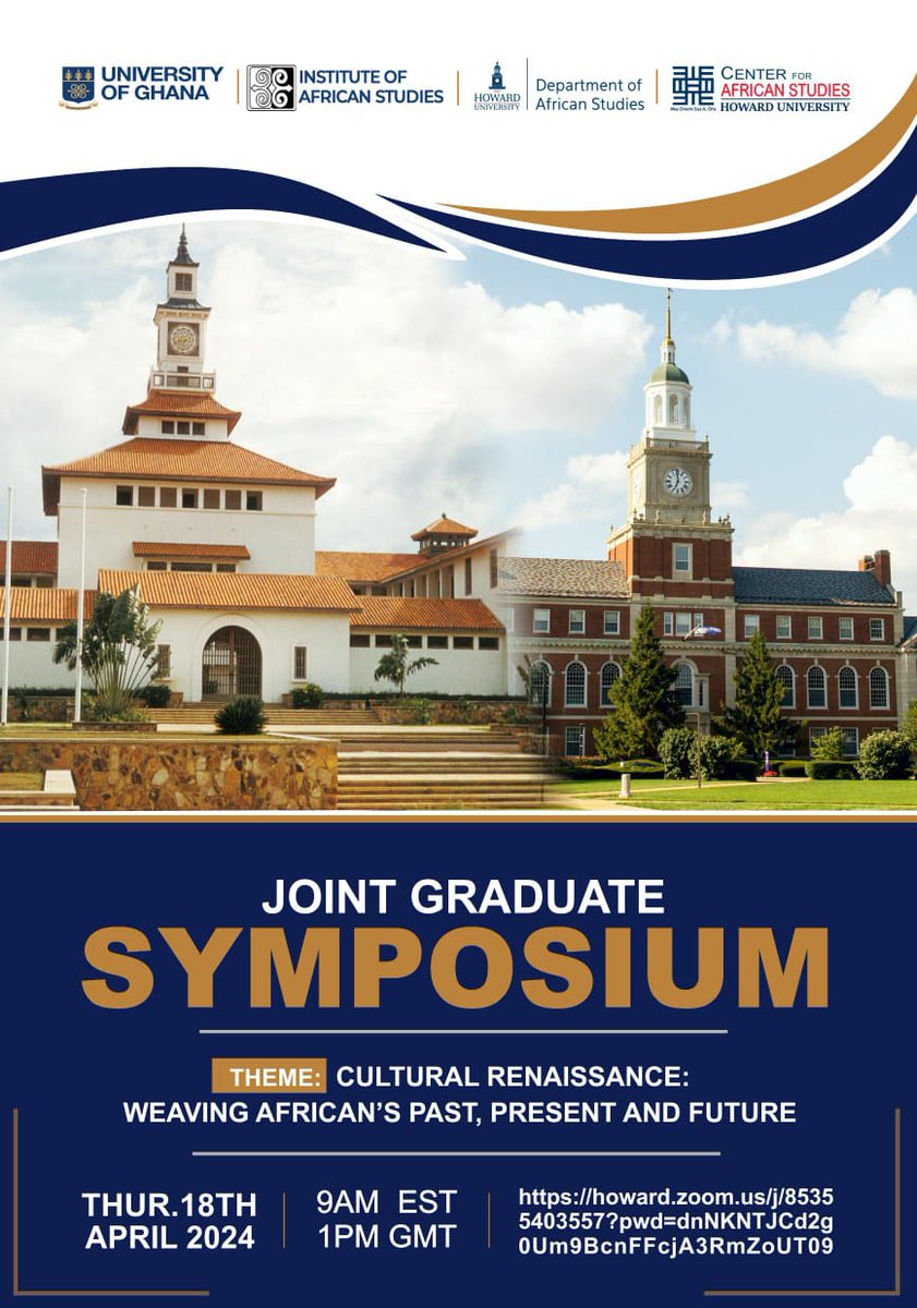 Join us for the African Studies Graduate Student Symposium happening now: bit.ly/4aC8i9l.