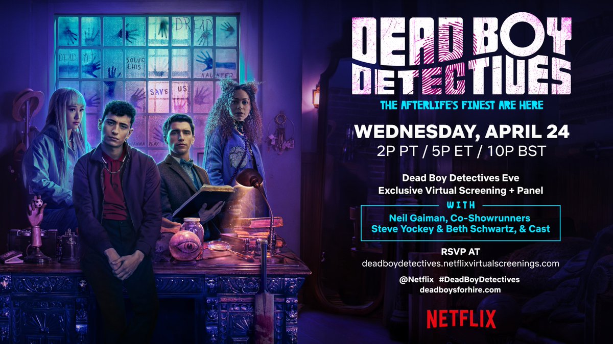 Neil will be joining the 'Dead Boy Detectives' co-showrunners and cast on April 24th for a conversation about their wonderful new Netflix series. Sign up for early access to the panel and an exclusive screening of the first episode. And if there are any burning questions you'd…