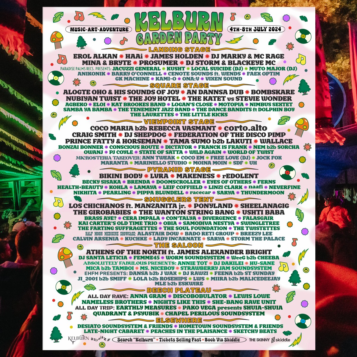We present this year's fully stacked stage line-up! 

Be prepared to discover a world of new music while having the party of your lives courtesy of this incredible selection of artists, local and international.

Plan your weekend at KGP24 👉 kelburngardenparty.com/whats-on/