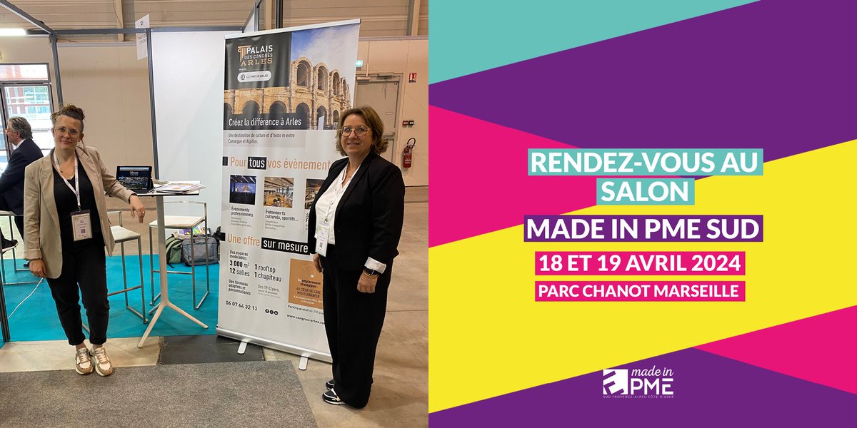 Congres_Arles's tweet photo. [#Live🔴]
👋 @congres_arles est présent jusqu'à demain, sr le village #PaysDArles à l'occasion du salon #MadeInPMESud, organisé par @CPMESUD. Venez nombreux à notre rencontre !

#Arles #Networking #Business #Entreprendre #TPE #PME https://t.co/PmkD97F7Vt