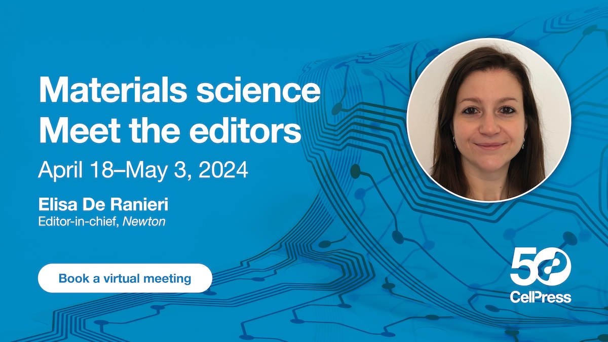 Have a question for Newton editor-in-chief Elisa De Ranieri? Book a virtual meeting with her: hubs.li/Q02s_wBw0 #S24MRS #materialsscience #materialsresearch