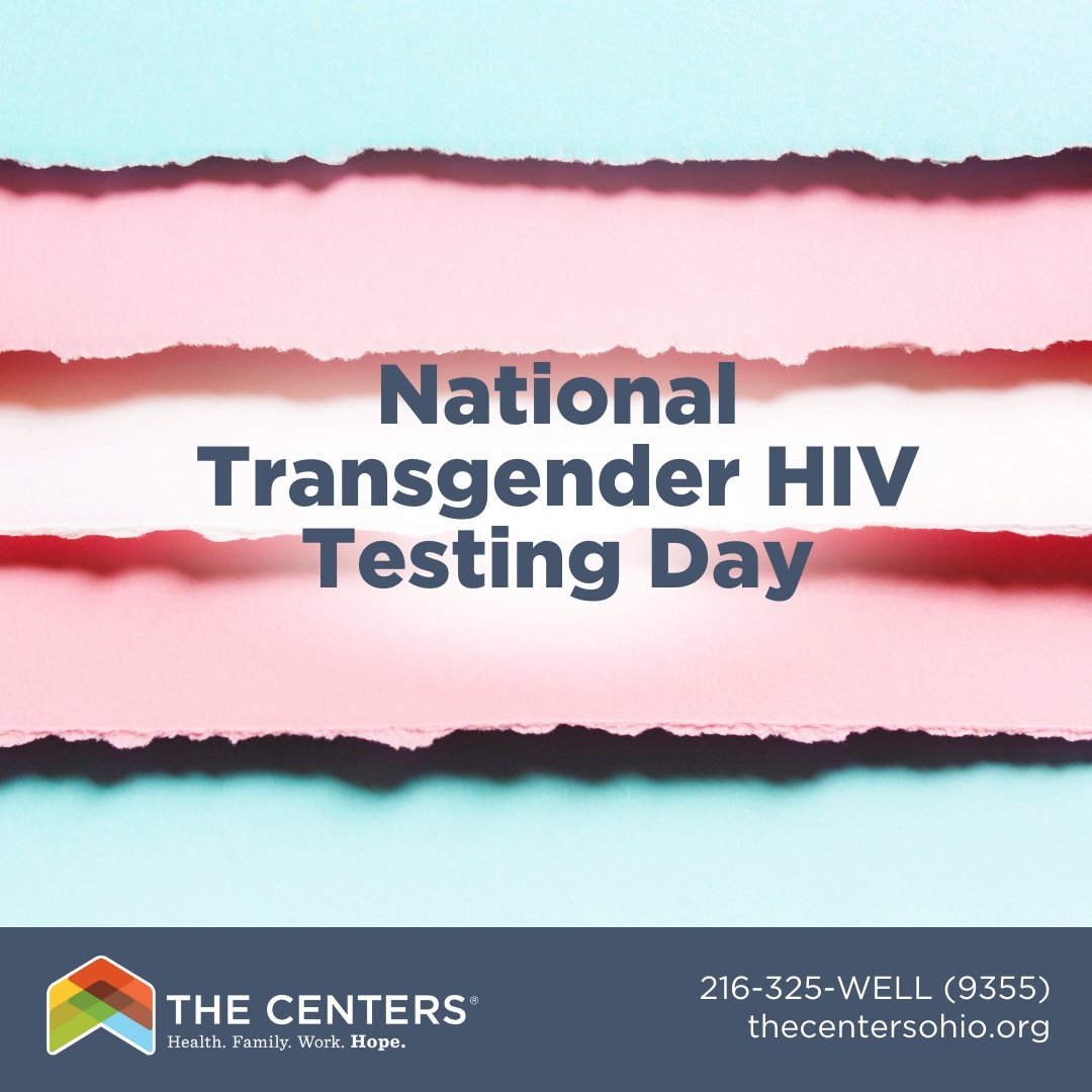 Today we recognize National Transgender HIV Testing Day! Regular testing is crucial for everyone's health. Let's break the stigma and encourage everyone to get tested; visit thecentersohio.org/hiv to find the testing site closest to you! #GetTested