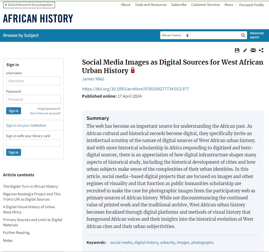 Glad to have a new research article out. Happy to share a PDF if anyone would like to read. oxfordre.com/africanhistory…