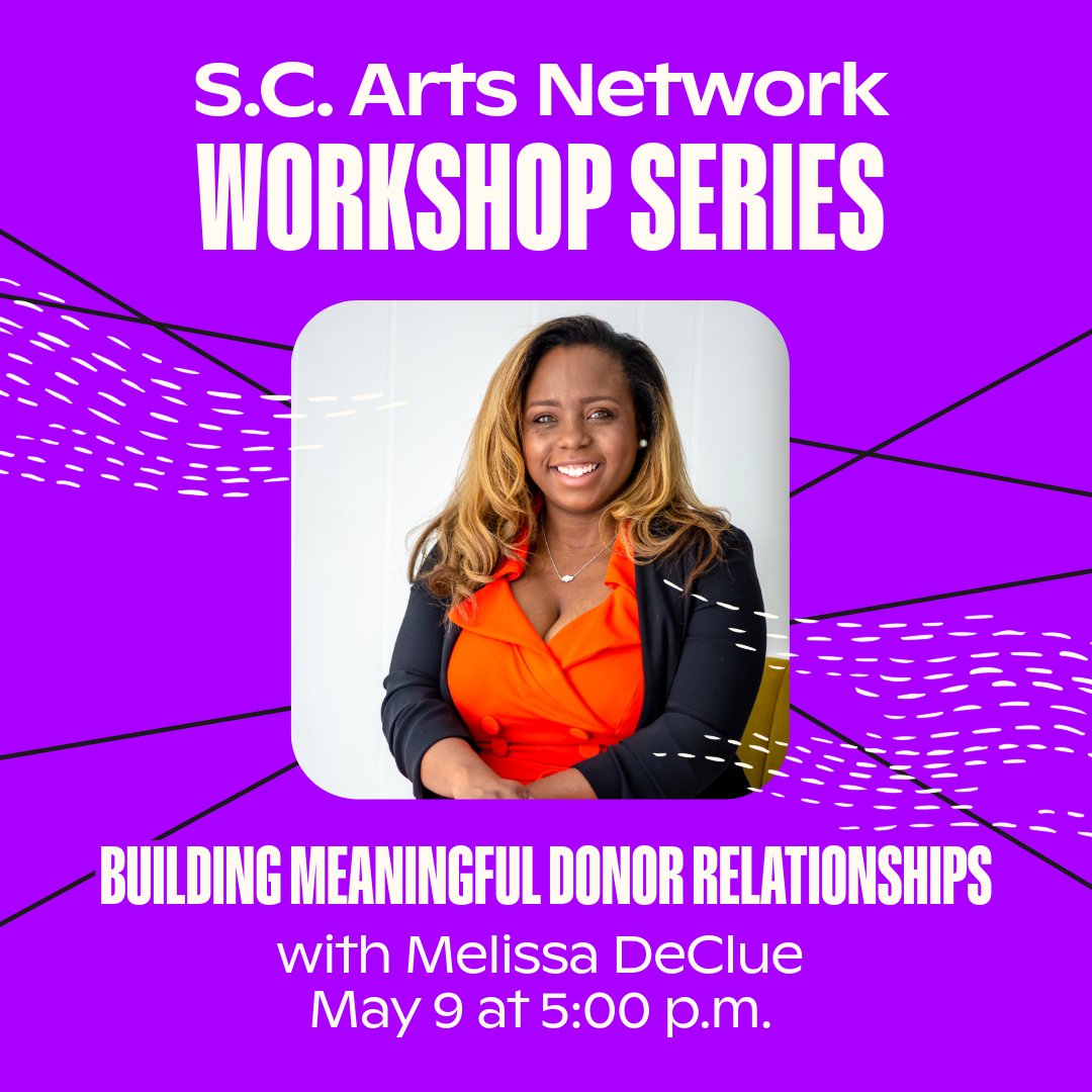 Looking for ways to inspire, attract, and engage existing donors? 💰

Register in advance | bit.ly/3Un4EdQ
Program info | bit.ly/SC-ArtsNetwork

#Arts4SC #ArtsProfessionals #ArtsWorkers #ArtsAdministrators #Networking #SCArtsNetwork #ArtsOrgs #ArtsIndustry