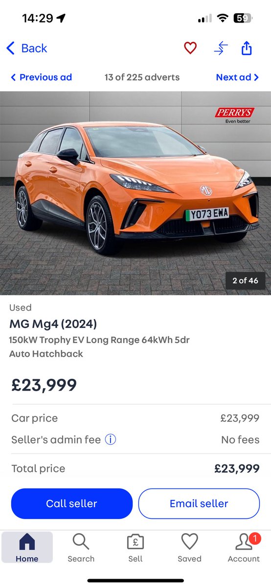 @UKFilmTVCritic 😬If it makes you feel better, I can’t find a good deal on a black one, but for a used Satsuma MG 4 with 800 miles👇