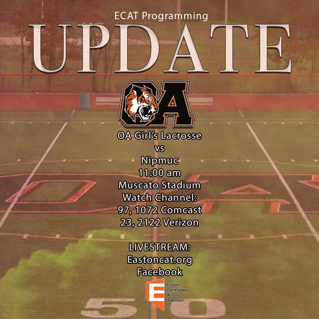eastoncat's tweet photo. OA Girl's Lacrosse have an early game against Nipmuc because of school vacation. ECAT has all the action for you. https://t.co/2DkOTDiqQN