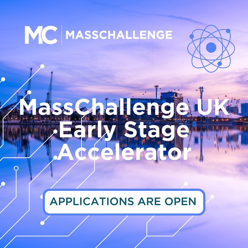 📣 1 Week left to Apply for the second edition of the MassChallenge UK 🇬🇧 Early-stage Accelerator in London.

Our #accelerator will support 20 #startups in 2024 in both #ai and #biochemistry. 🚀

Apply here before April 26 👉 apply.masschallenge.org/en/en/en-us/mc…