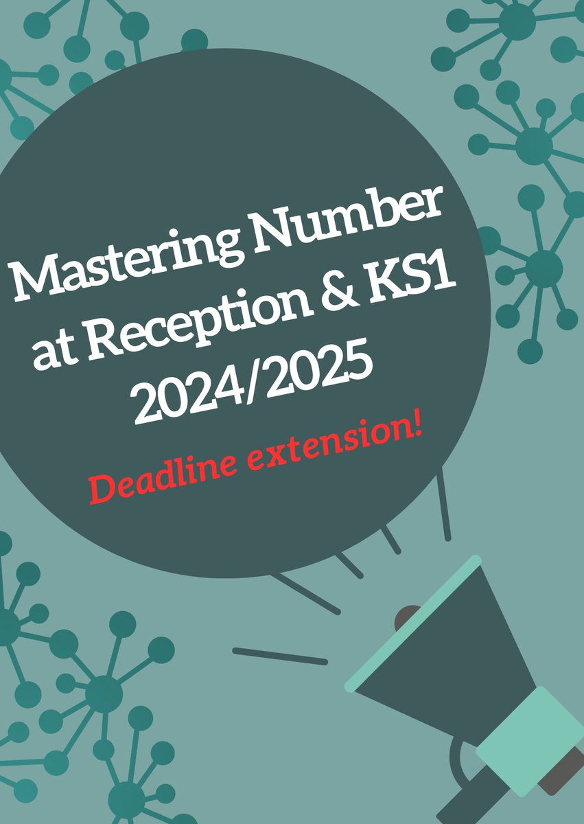 Exciting news!! We've secured more spaces for Mastering Number.  Limited places available, all schools who are accepted will be provided with a FREE class set of rekenreks.

Applications only open until 26th April. Go, go, go! 🏃

tinyurl.com/MasteringNumbe…

#NCETM #MasteringNumber