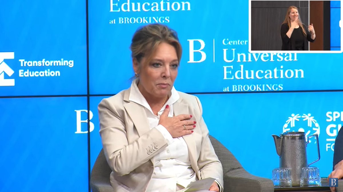 BrookingsGlobal's tweet photo. Our message to all governments is to focus on the heart to know where to put your money—on children with disabilities because they are the geniuses of this time, says @YasmineSerif1 of @EduCannotWait.
#Transform4Inclusion https://t.co/I1MuB20LrZ