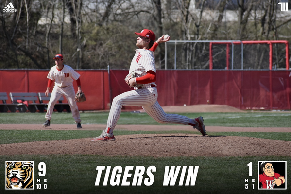 Mid-week business trip, and @wittbaseball brought out the brooms! The sweep of Wabash moved the red-hot Tigers, winners of eight in a row, into a share of first place in the @ncac standings: wittenbergtigers.com/x/1ah4s #TigerUp