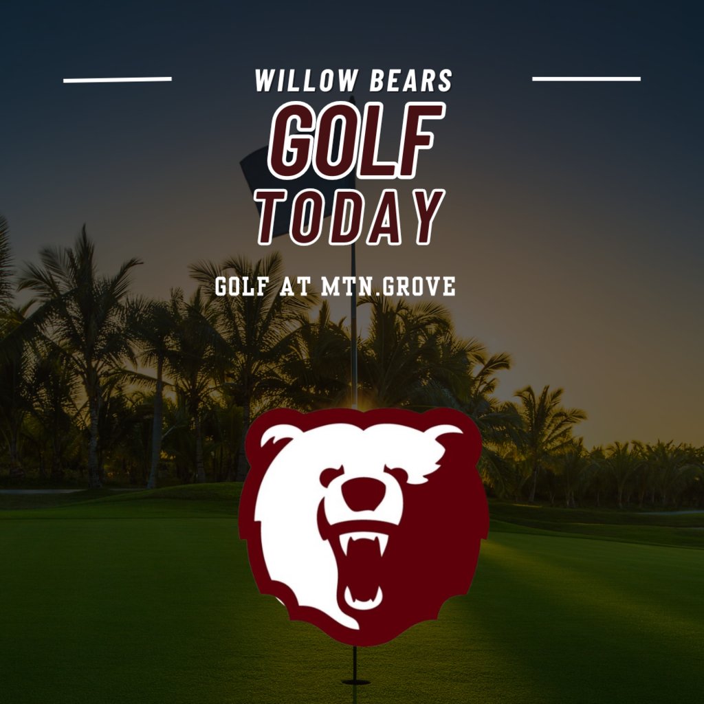 willowschool's tweet photo. Game Day for the Bears!!!
Golf at Mtn. Grove
Tennis here vs. Houston 4:00
Baseball here vs. Cabool 4:30
Softball at Houston 4:30
Good luck to all!!! https://t.co/Q9qWqKqc9Q